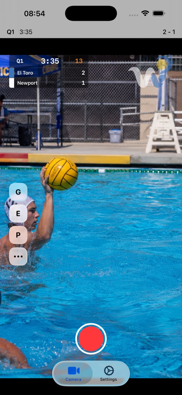Recording a game with the scoreboard drawn on the video